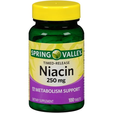 Spring Valley Niacin Timed Release Tablets, 250 mg, 100 Ct