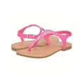thumbnail image 5 of Girls' Rhinestone Decor Flat Sandals Fashionable Casual T-Strap Sandals Summer Flip Flop Sandals, 5 of 5