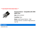 thumbnail image 2 of Pressure Sensor - Compatible with 2008 BMW 535xi, 2 of 2