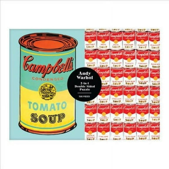 Galison - Andy Warhol - Soup Can - 2-Sided 500 Piece Jigsaw Puzzle