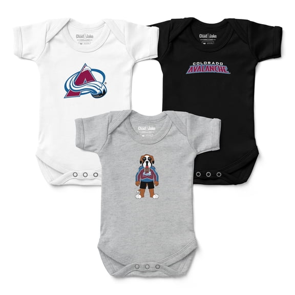 Infant Chad & Jake Colorado Avalanche Three-Pack Bodysuit Set