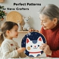 thumbnail image 5 of Merry Christmas Cat DIY Stamped Cross Stitch Kits Easy for Beginners with Hoop 11CT Counted Embroidery Needlepoint Crafts Arts for Handmade Enthusiasts and Home Decor 30x30cm(4), 5 of 8