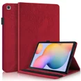 thumbnail image 1 of 3D Tree Embossed for Samsung Galaxy Tab S6 Lite 2022 Case 10.4 inch PU Leather Book Cover Tablet for Funda Galaxy S6 Lite Case RX Red For S6 Lite 10.4inch, 1 of 6