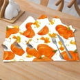 thumbnail image 6 of Autumn Dinner Placemats Set of 4 Orange Pumpkins and Maple Leaves, Fabric Placemats 12x18 Inch for Kitchen Dining Room, 6 of 8