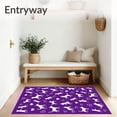 thumbnail image 3 of ODIKA 2'x3' Machine Washable Non-Slip Area Rug, Cute Canine Design Plush with Accents High Traffic Rug, Purple, 587225, 3 of 7