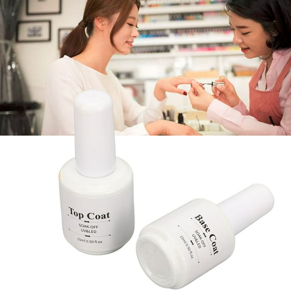 Juego de Capa Superior de Base de Umas, Un Juego de Pulso de Gel UV Resistente Al Desgaste Súper Brillante y SEGURO DURADERO PARA EL SALÓN DE UNADAS