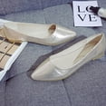 thumbnail image 3 of AUDeals Womens Elegant Hollow Cloth Flats Breathable Mesh Non Slip Casual Single Shoes (Gold, 36), 3 of 4