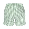 thumbnail image 3 of KDDYLITQ Shorts for Women Plaid Ruffle Athletic Sweat Pants Elastic High Waisted Wide Leg Gym Trousers 2026 Causal Sports Bottoms with Pockets Green L, 3 of 4