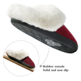 thumbnail image 4 of NeedBo Women's Slipper Memory Foam Fluffy Soft Warm Slip On House Shoes, Anti-Skid Cozy Plush for Indoor Outdoor Size 5-5.5, Wine Red, 4 of 6