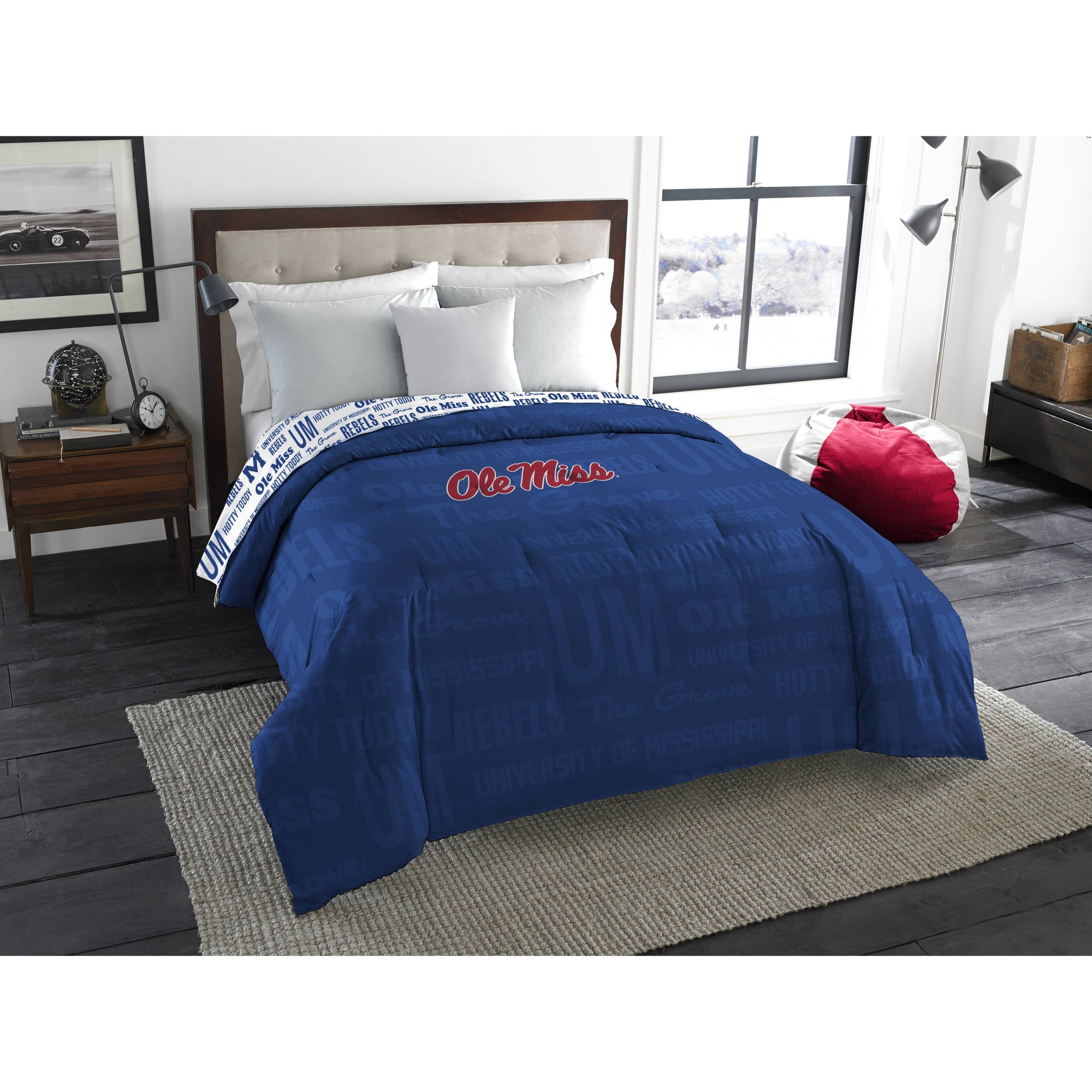 Ncaa Ole Miss Rebels Anthem Twin Full Bedding Comforter Com