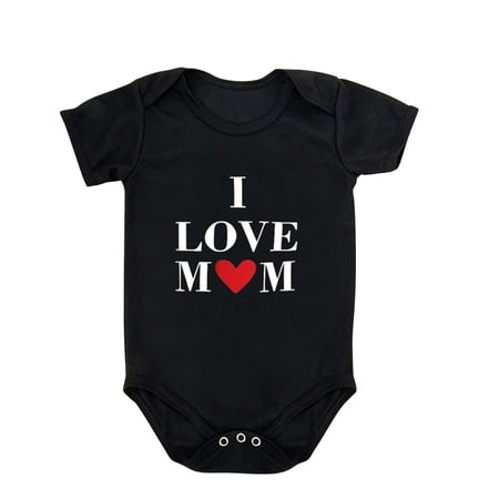 

Borniu Baby Girls Boys Romper Toddler Short Sleeve Onesies Letter Printed T-Shirt Jumpsuit 0-24 Months