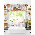 thumbnail image 6 of Valances for Windows Thanksgiving Dwarf Rod Pocket Cafe Window Treatments Valance Curtains for Kitchen Bathroom Laundry Basement Windows 56"x16", 6 of 6