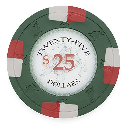 Get 1 Free 25 Dark Green $25 Showdown 13.5g Clay Poker Chips New Buy 2 