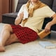 thumbnail image 5 of Balery Red Black Houndstooth Pantalones cortos de pijama de punto de algodón para hombre con cinturilla y bolsillos-Medium, 5 of 6
