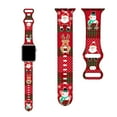 thumbnail image 3 of Christmas Watch Band Compatible with Apple Watch 38mm 40mm 41 mm 42mm 44mm 45mm, Soft Silicone Cute Fadeless Strap Bands for iWatch Series 7,Series 6,Series 4, Series 3, Series 2, Series 5 Women Men, 3 of 8