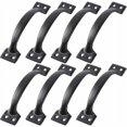thumbnail image 1 of 8 manijas negras para puertas de granero, manijas para puertas para cercas de madera, manijas para muebles vintage para gabinetes de cocina, cajones, herrajes para cajones (negro), 1 of 5