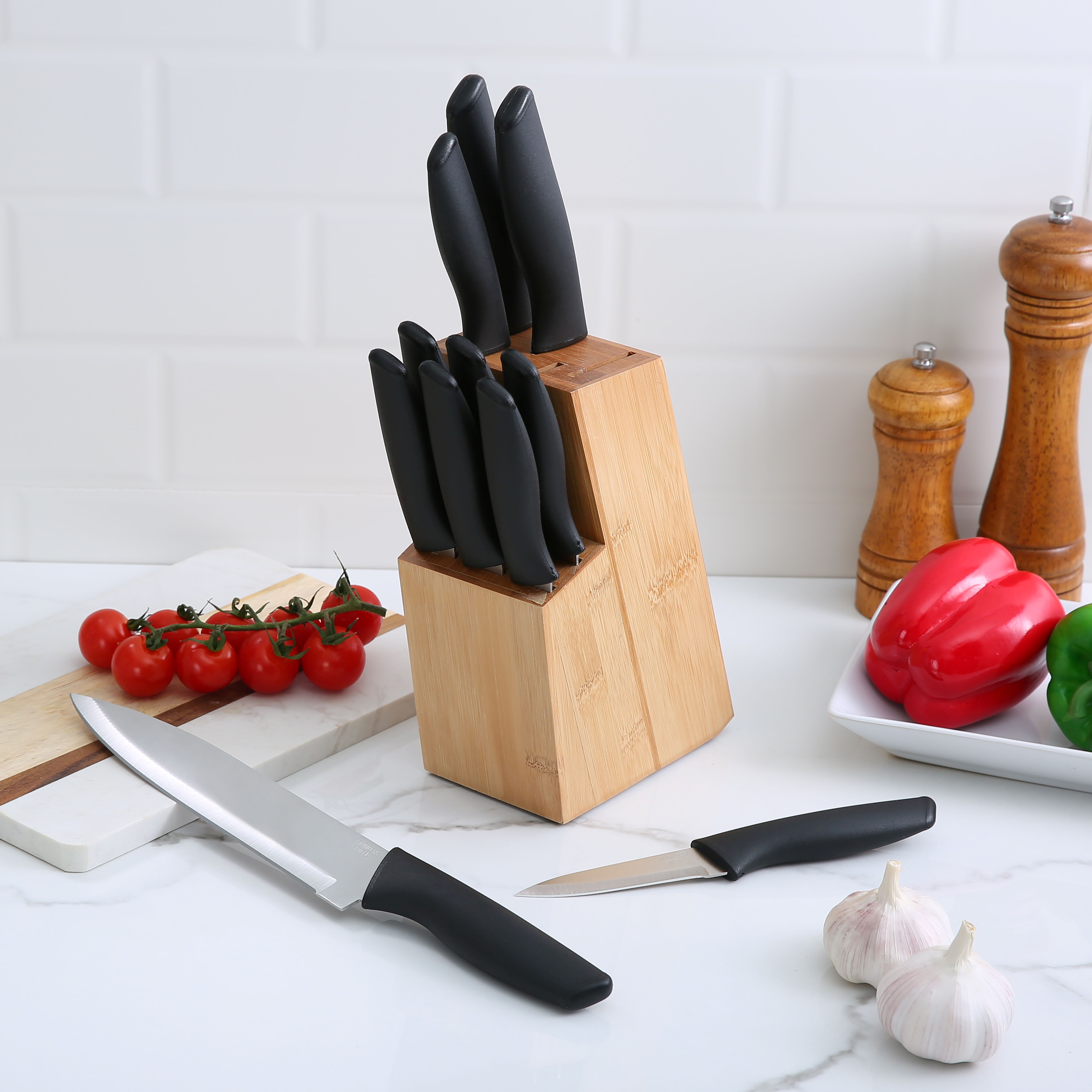 Mainstays 12-Piece Cutlery Set with Bamboo Block photo 3