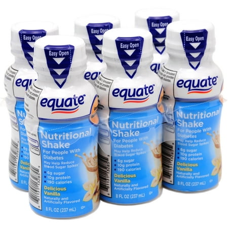 shake equate nutritional diabetic vanilla oz delicious count fl