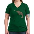 thumbnail image 1 of CafePress - Narwhal T Shirt - Women's V-Neck Dark T-Shirt, 1 of 1