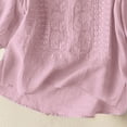 thumbnail image 7 of Kogui Linen Tops for Women 3/4 Sleeve Summer Boho Peasant Blouses Dressy Casual Bohemian Tunic Shirts (Pink,M), 7 of 7