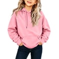 thumbnail image 2 of Enjoytime Hoodies for Girls Kids Long Sleeve Hooded Sweatshirts Lightweight Solid Casual Pullover Tops with Pockets, 2 of 8
