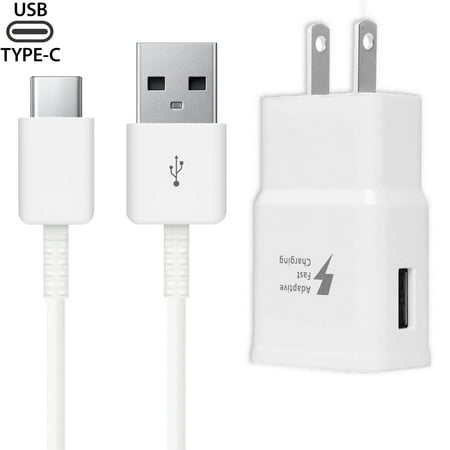 OEM Samsung Fast Charger, Adaptive Fast Quick Charge Wall Charger with 4 Feet Type C Cable Compatible with Samsung Galaxy S10/ S10e/ S9/ S9+/ S8/ S8 Plus/Active/ Note 10/ Note 9/ Note 8 and More