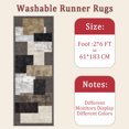 thumbnail image 6 of 2x6 FT Kitchen Runner Rugs Non Skid Washable, Faux Wool Rug Runners for Hallways Bathroom Carpet Runner, Soft Indoor Modern Floor Rug for Entryway Laundry Room, 6 of 11