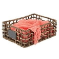 thumbnail image 6 of mDesign Water Hyacinth Open Weave Basket, Chalkboard Label, 6 Pack, Brown Wash, 6 of 8