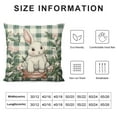 thumbnail image 5 of ARISTURING  Happy Easter Buffalo Plaid Rabbit Pink Throw Pillow Cover, Eucalyptus Leaves Hello Spring Cushion Case Decoration for Sofa Couch, 5 of 5