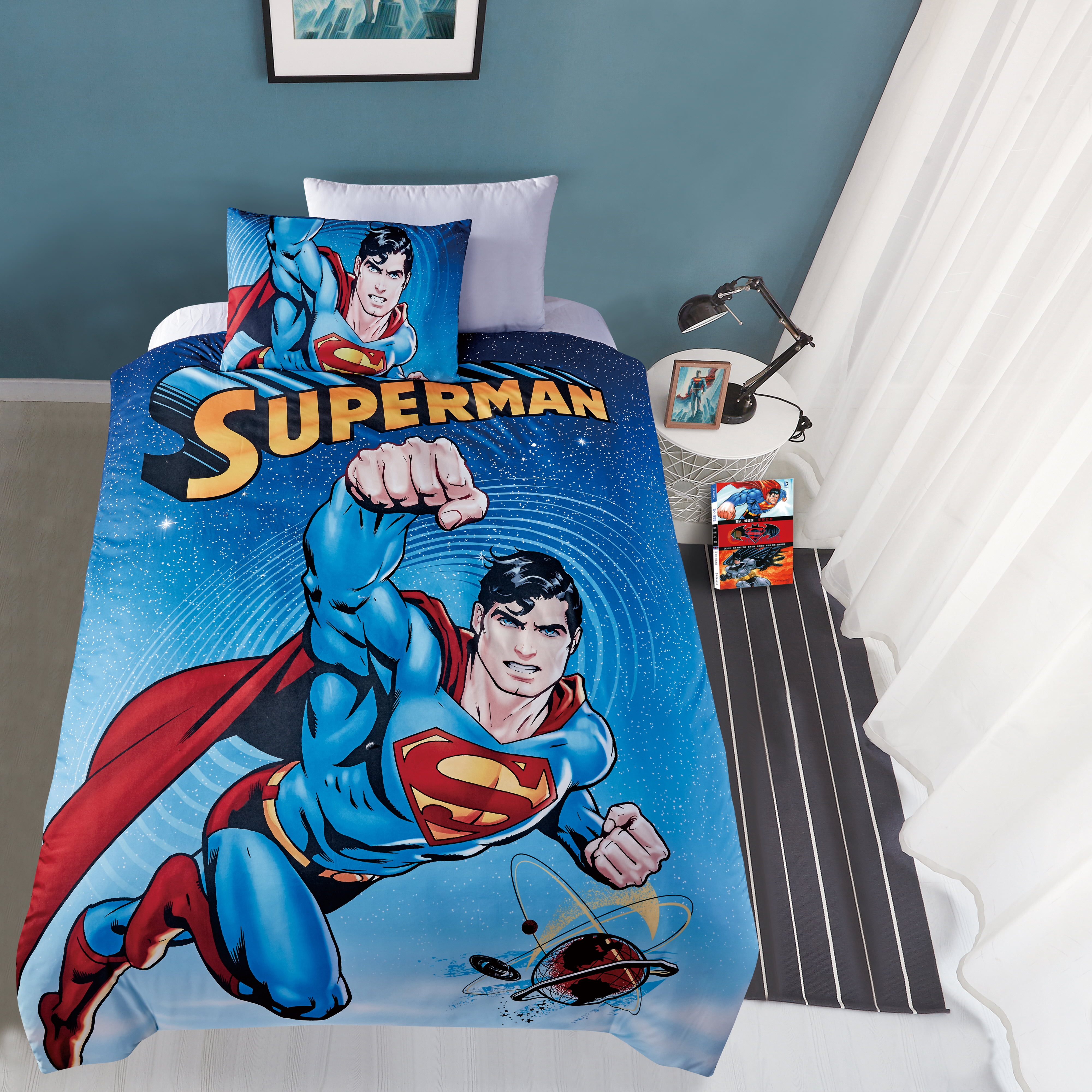 Comforter Set Twin Superman Universe Twin Bed 86 X 68 With