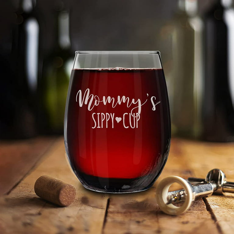 Engraved Mommy Juice Stemless Wine Tumbler