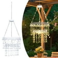 thumbnail image 3 of Outdoor Solar Hanging Lantern Light - 54 LED Waterproof Crystal Chandelier, 2-Tier Design with Long-Lasting Lithium Battery for Garden,Yard,Patio,Events, 3 of 8