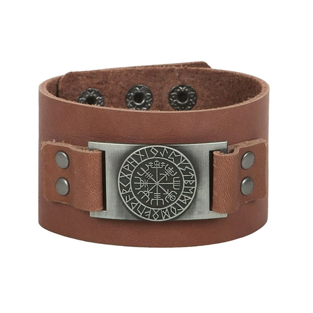 Something Different Bracelet Boussole Viking en Cuir