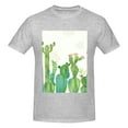 thumbnail image 4 of Bingfone Cartoon Cactus Men'S Loose Fit Short-Sleeve Pocket T-Shirt, 4 of 7