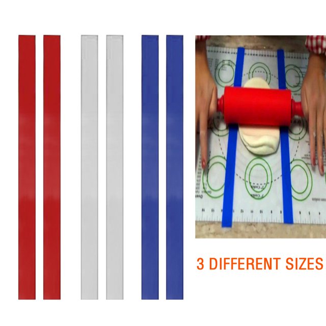 1 Set Silicone Rolling Strip Silicone Measuring Dough Strips Perfection Strips