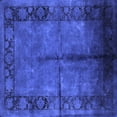 thumbnail image 1 of Ahgly Company Machine Washable Indoor Square Oriental Blue Industrial Area Rugs, 8' Square, 1 of 4