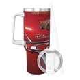 Cars 40 Oz Tumbler With Handle And Straw Double Wall Stainless Steel