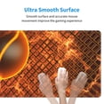 thumbnail image 5 of Pofeuu Tennis Racket In Fire Print Desk Mat for Keyboard and Mouse，Computer Desk Matt for Desktop，Large Mouse Pad for Desk，Desk Pads on Top of Desks 12x31.5in, 5 of 8