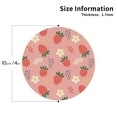 thumbnail image 2 of Bingfone Vintage Strawberry Floral Leather Drinks Coasters with Set of 6,Suitable for Home Kitchen,Coffee Cup Coasters Home Gift, 2 of 7