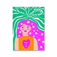 thumbnail image 1 of Póster con cita de chica positiva, arte de pared, impresión abstracta, flor rosa, pintura en lienzo, colorido, Boho, sala de estar, decoración del hogar, imagen, 1 of 4