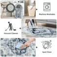 thumbnail image 7 of NICETOWN Washable Stain Resistance Area Rug for Living Room, 8'x10' Thin Non-slip Vintage Soft Foldable Carpet for Bedroom, Blue & Grey, 7 of 7