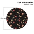 thumbnail image 2 of Lsque Red White Flowers Pattern 4" Drink Coasters Set of 4, PVC Leather Absorbent Coasters, Table Coaster Set Decorative Coffee Cup Coasters Housewarming Gift -Round Shape, 2 of 6