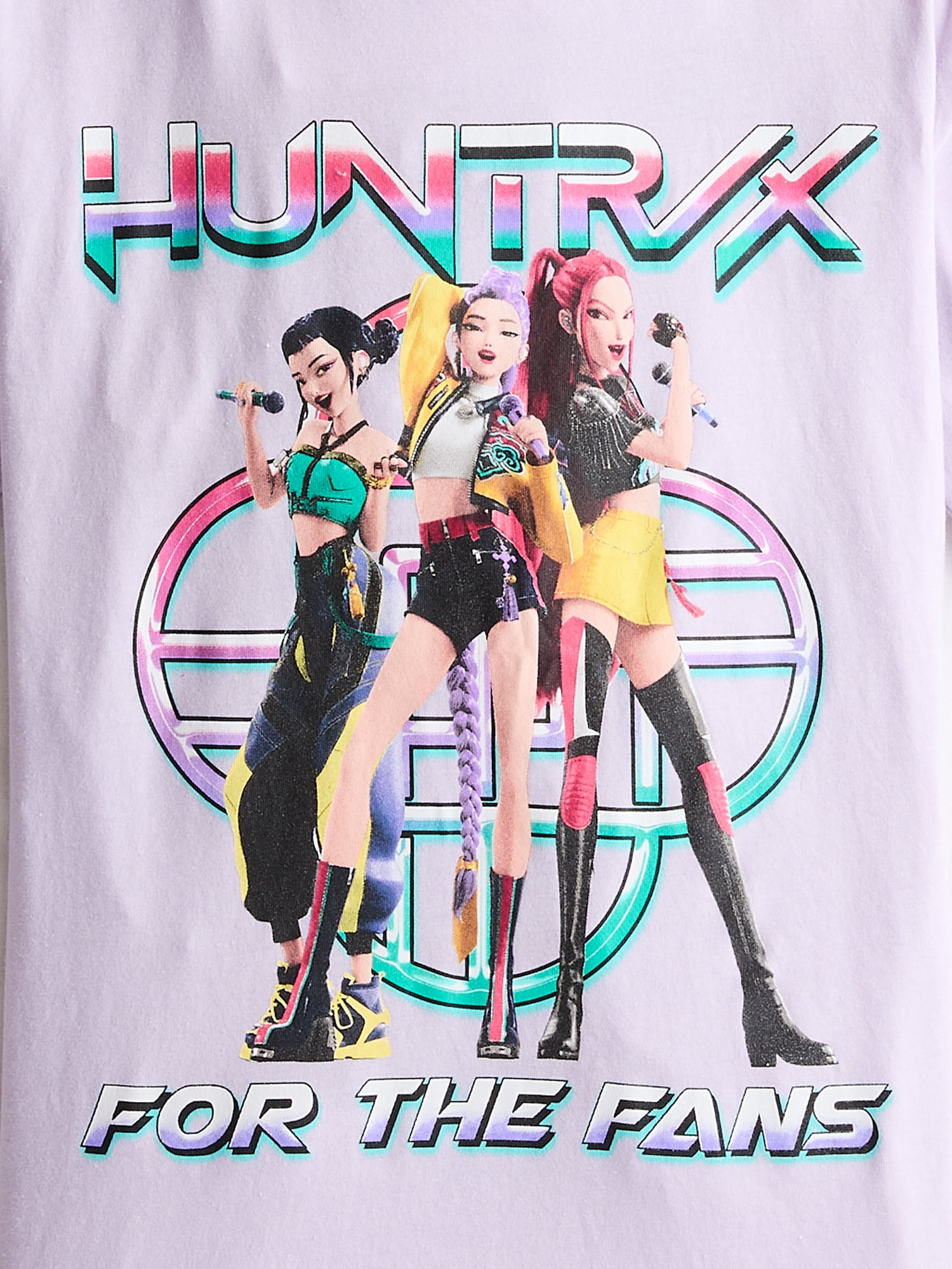 KPop Demon Hunters Girls' Graphic Tee with Short Sleeves, Sizes 4-16