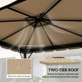 thumbnail image 5 of EBQOSK Outsunny 9.8' x 9.8' Gazebo Replacement Canopy, Gazebo Top Cover with Double Vented Roof for Garden Patio Outdoor Top Only Khaki1, 5 of 7