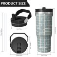 thumbnail image 4 of Modern 30oz Handheld Travel Tumbler with Handle – Double Wall Stainless Steel Insulated Cup, Flip Straw Lid, Leak-Proof & BPA-Free for Hot and Cold Drinks – Durable Coffee & Juice Mug White, 4 of 7
