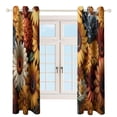 thumbnail image 3 of Sunflower Window Curtain Panels Grommet Blackout Curtains Blackout Curtains for Living Room, 3 of 7
