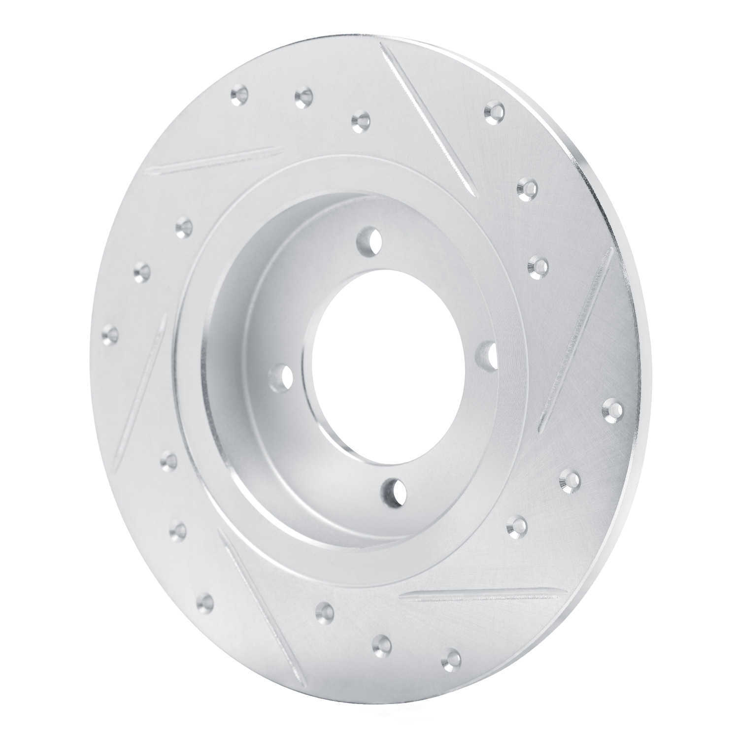 Dynamic Friction Company 631-67002L DFC Brake Rotor - Drilled And Slotted - Silver