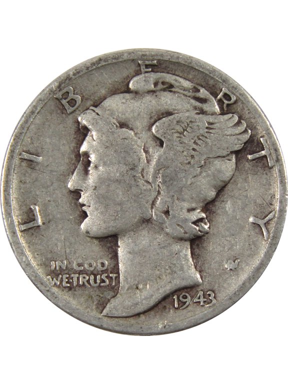 Collectible 1943 Mercury Silver Dime Circulated 10c Coin Collectible