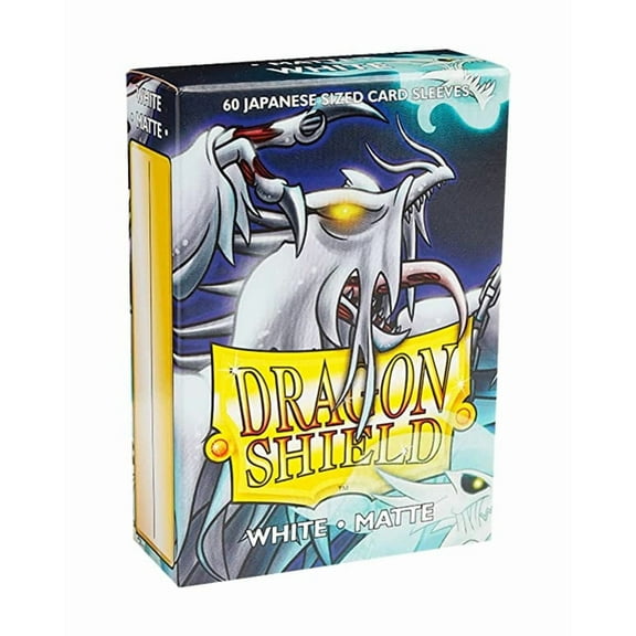 Dragon Shield 60CT Small Japanese Size Deck Protector Matte Sleeves - White