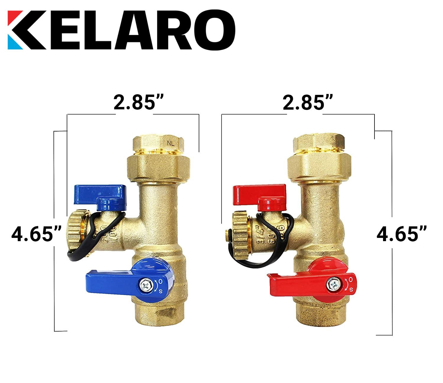 Tankless Water Heater Isolation Service Valve Kit 3/4 Inch IPS by Kelaro